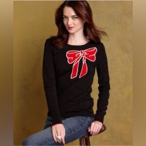 Tommy Hilfiger Sweater Long-Sleeve Bow Crew-Neck Small lightweight Christmas
